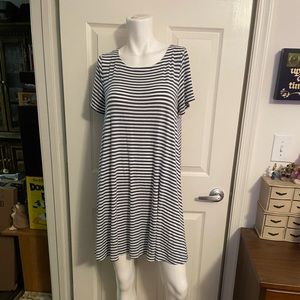 LOFT Striped Swing Dress